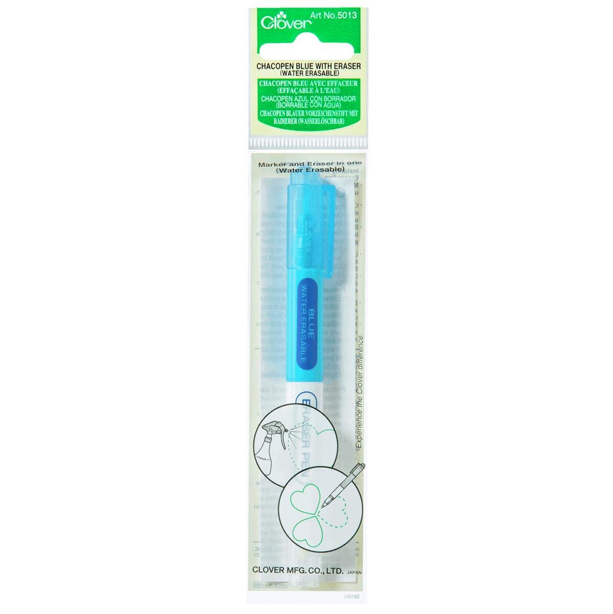 Clover 5013 Chacopen Water Soluble Blue With Eraser
